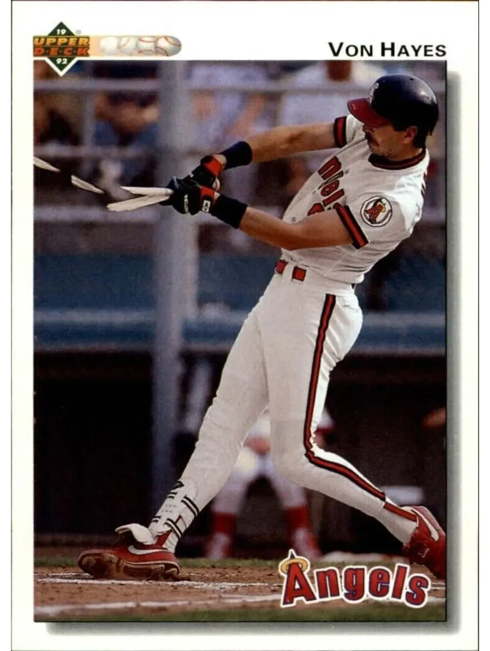 Von Hayes 1992 Upper Deck MLB #707 Baseball Card California Angels